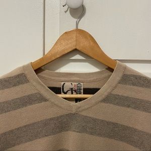 V Neck Stripes Guess Sweater